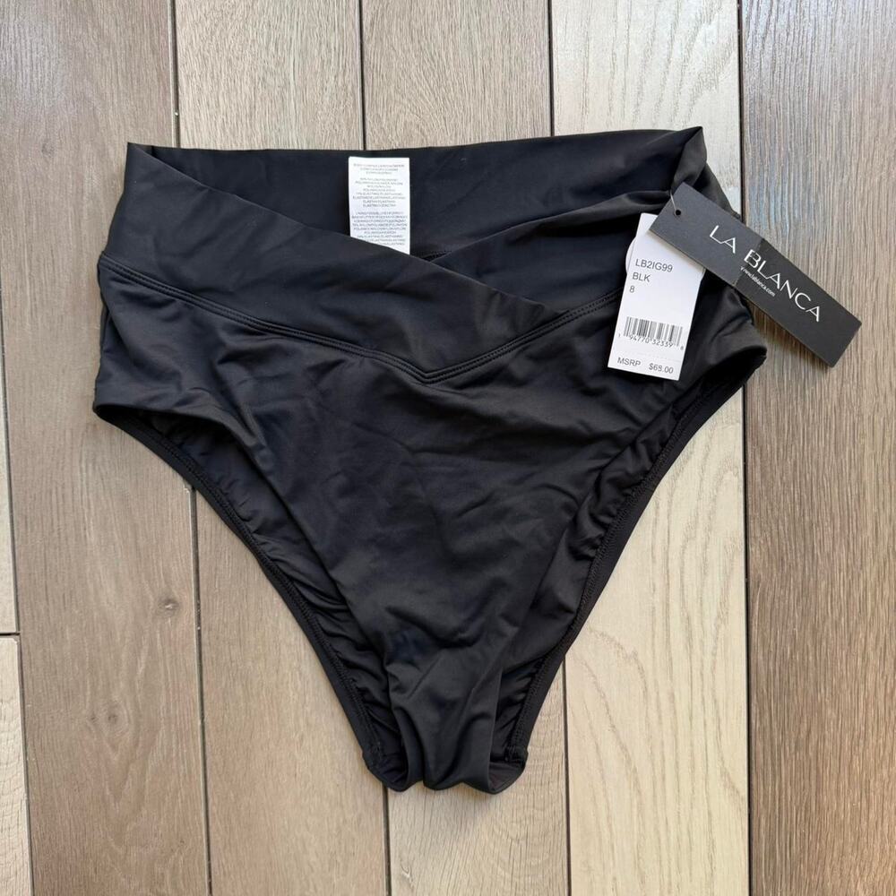 La Blanca High Waist Bikini Bottom NWT Size 8